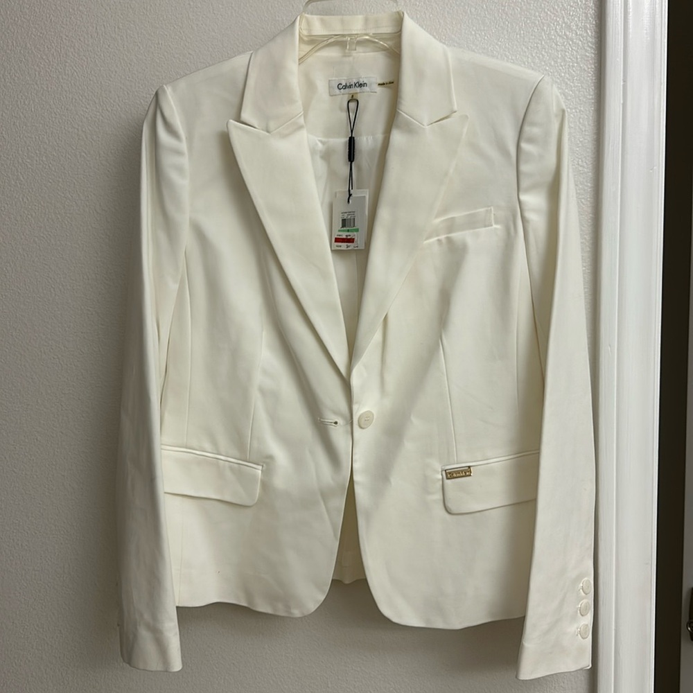White Calvin Klein blazer